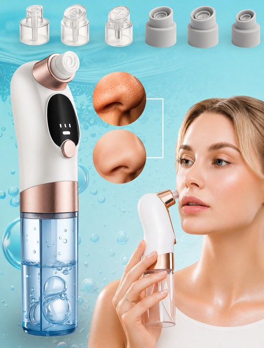 Limpiador facial de succión con microburbujas